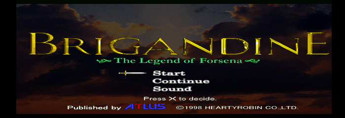 Brigandine: The Legend of Forsena Title Screen